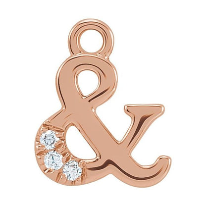 Petite Pavé® .01 CTW Natural Diamond Ampersand Dangle