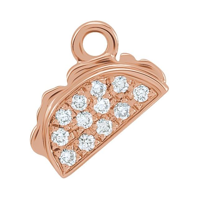 Petite Pavé® .05 CTW Natural Diamond Taco Dangle