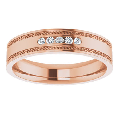 .08 CTW Natural Diamond Band, 5 mm