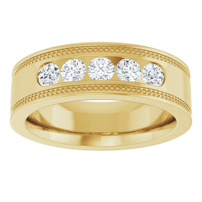 1/2 CTW Natural Diamond Band, 6.3 mm