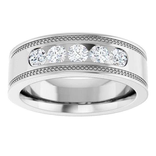 1/2 CTW Natural Diamond Band, 6.3 mm