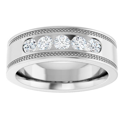 1/2 CTW Natural Diamond Band, 6.3 mm