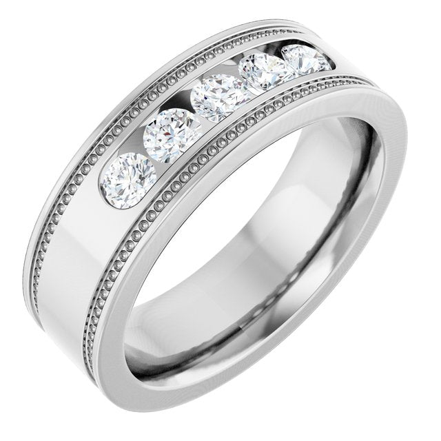 1/2 CTW Natural Diamond Band, 6.3 mm