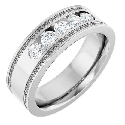 1/2 CTW Natural Diamond Band, 6.3 mm