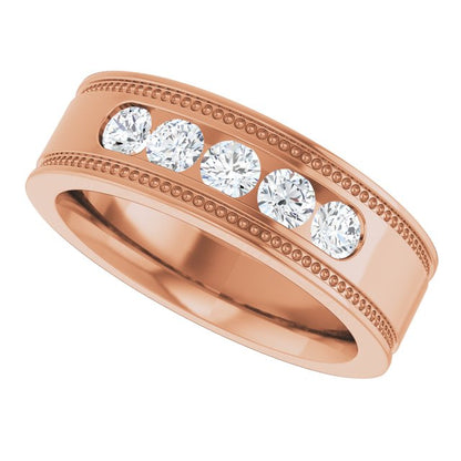 1/2 CTW Natural Diamond Band, 6.3 mm