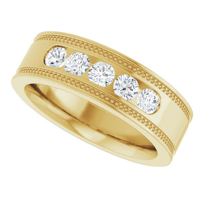 1/2 CTW Natural Diamond Band, 6.3 mm
