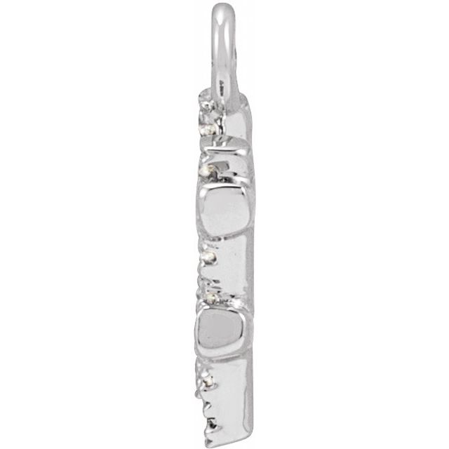 Petite Pavé® .06 CTW Natural Diamond Hashtag Dangle