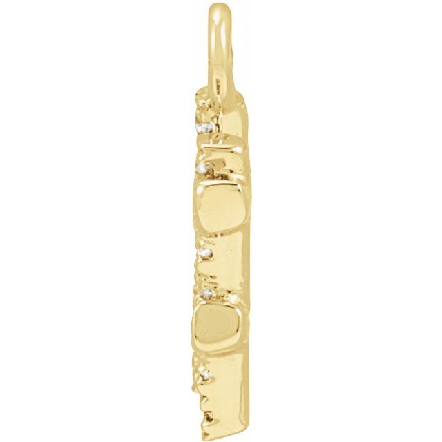 Petite Pavé® .06 CTW Natural Diamond Hashtag Dangle