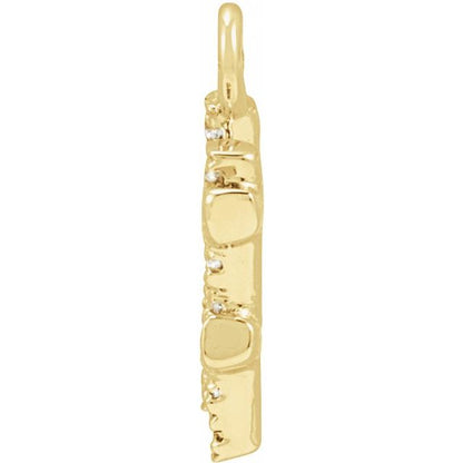 Petite Pavé® .06 CTW Natural Diamond Hashtag Dangle