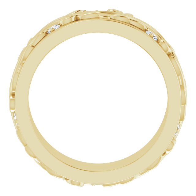 14K Yellow Gold 1/6 CTW Natural Diamond Band