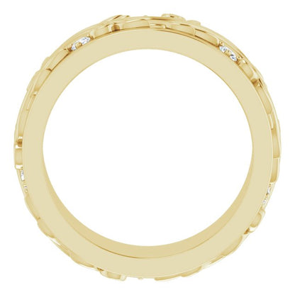 14K Yellow Gold 1/6 CTW Natural Diamond Band