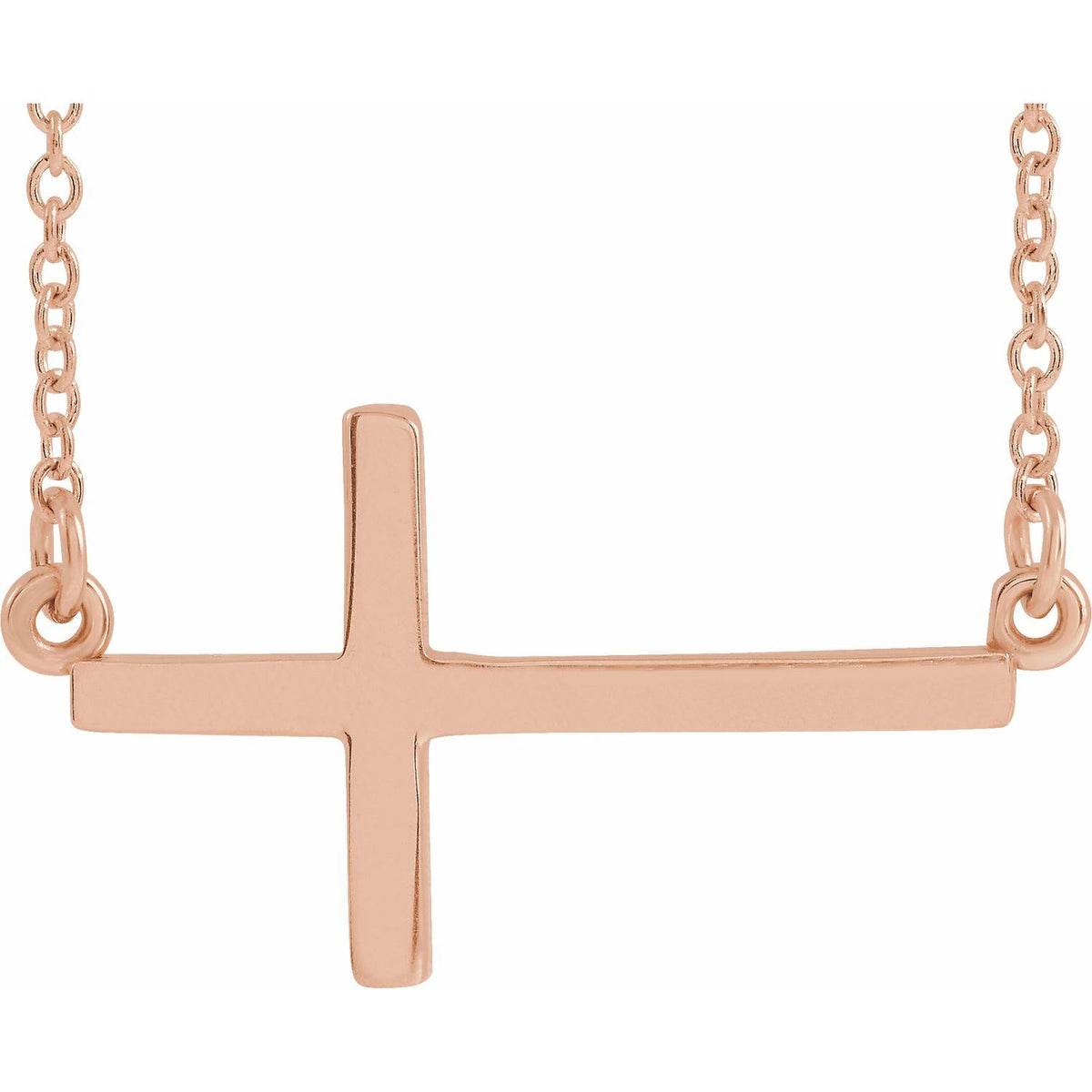 22x11. Sideways Cross 16-18" Necklace