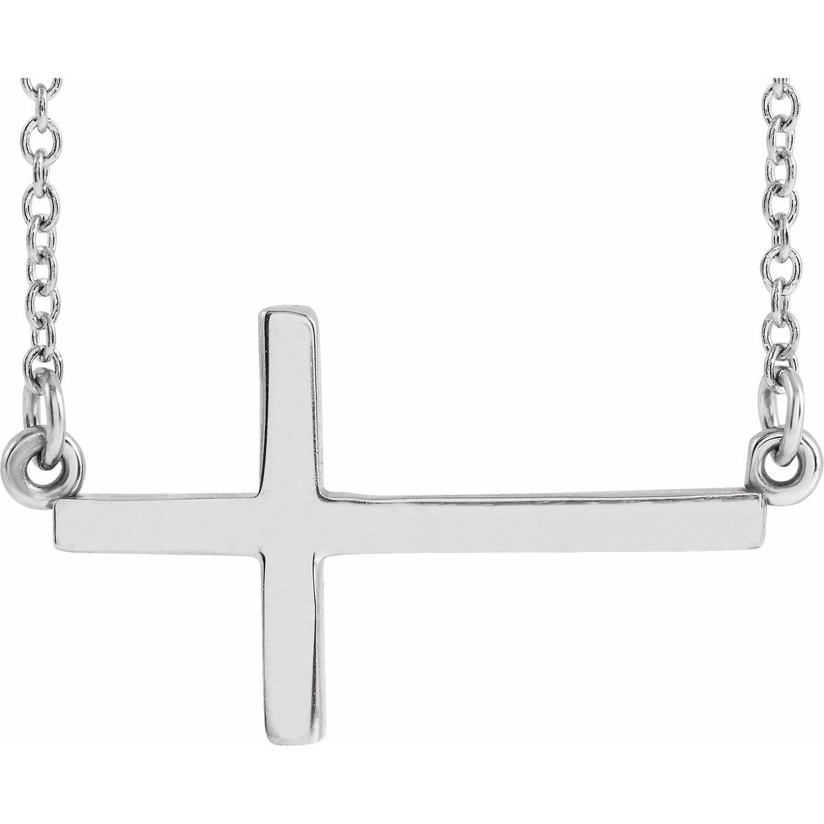 22x11. Sideways Cross 16-18" Necklace