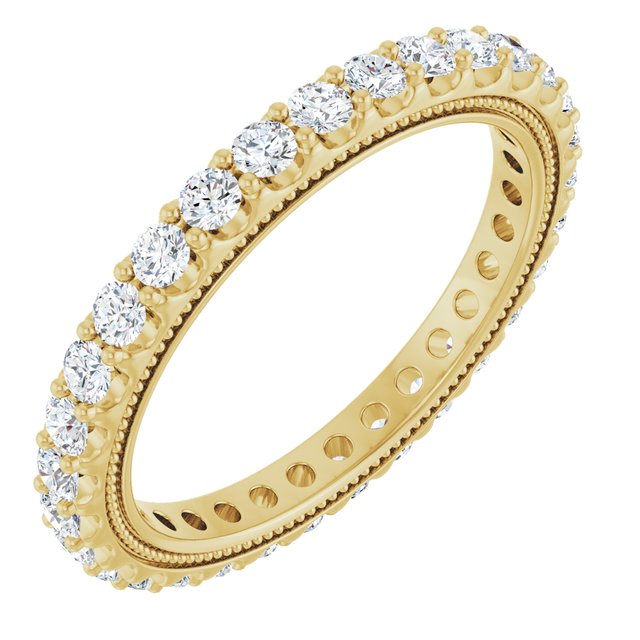 9/10 CTW Lab-Grown Diamond Eternity Band, 2.4 mm