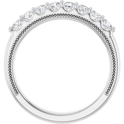 1/2 CTW Natural Diamond Milgrain Anniversary Band