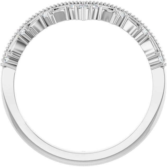 .08 CTW Natural Diamond Contour Band, 5.42 mm