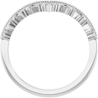 .08 CTW Natural Diamond Contour Band, 5.42 mm