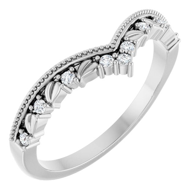 .08 CTW Natural Diamond Contour Band, 5.42 mm