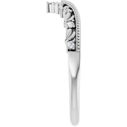 .08 CTW Natural Diamond Contour Band, 5.42 mm