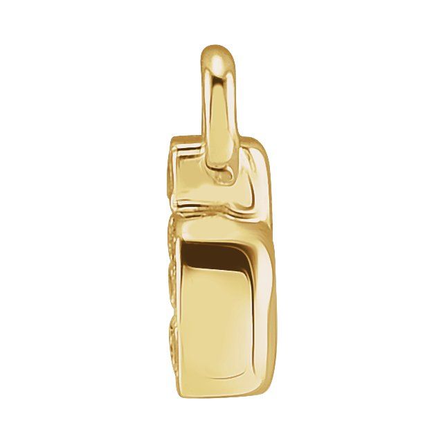 Petite Pavé® .02 CTW Natural Diamond Initial Dangle