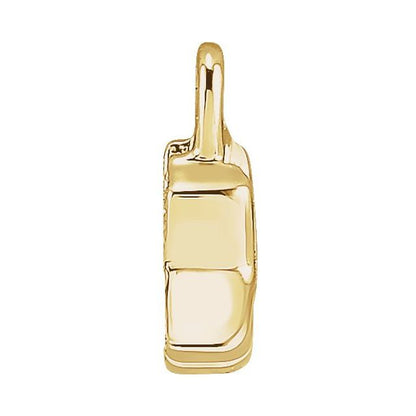 Petite Pavé® .02 CTW Natural Diamond Initial Dangle