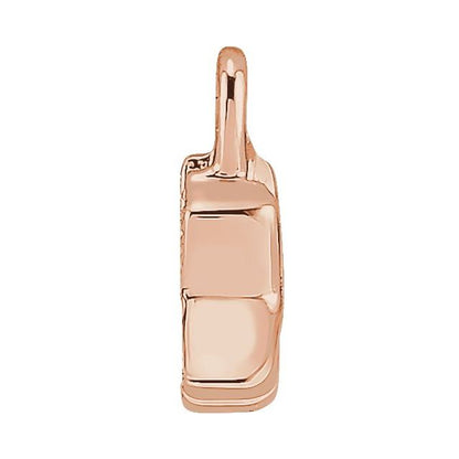 Petite Pavé® .02 CTW Natural Diamond Initial Dangle