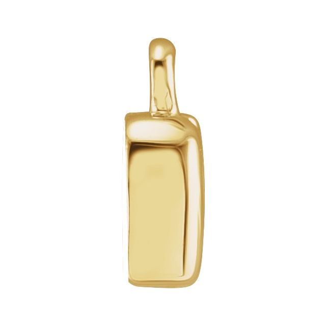 Petite Pavé® .03 CTW Natural Diamond Initial Dangle, 4 mm x 4.5 mm