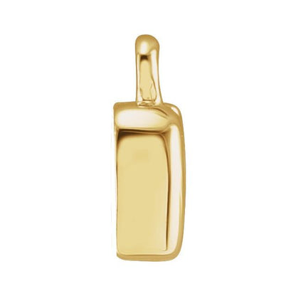 Petite Pavé® .03 CTW Natural Diamond Initial Dangle, 4 mm x 4.5 mm