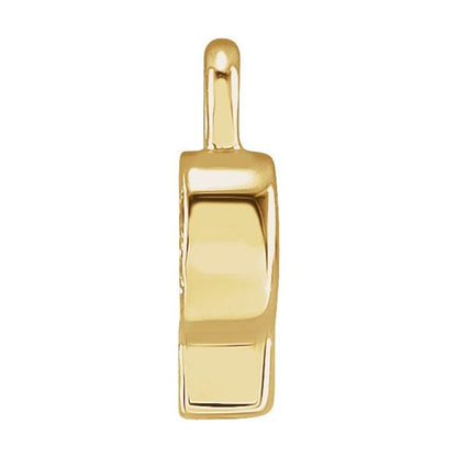 Petite Pavé® .025 CTW Natural Diamond Initial Dangle, 4 mm x 4 mm