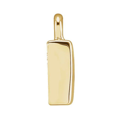 Petite Pavé® .025 CTW Natural Diamond Initial Dangle, 4 mm x 4 mm