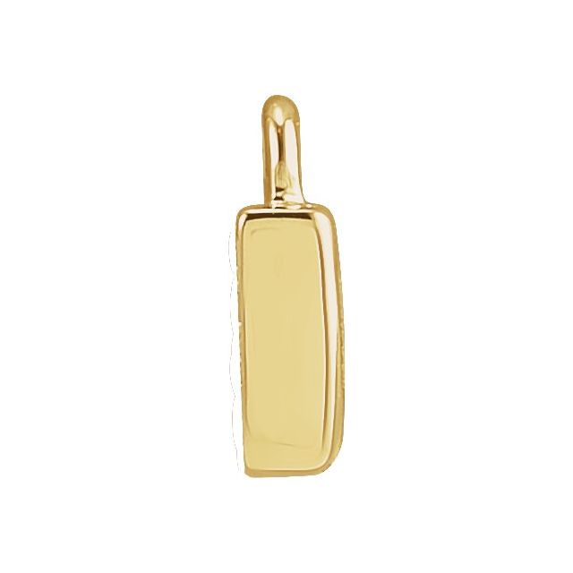 Petite Pavé® .025 CTW Natural Diamond Initial Dangle, 4 mm x 4 mm