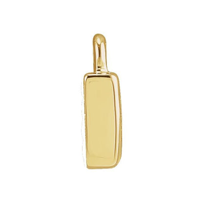 Petite Pavé® .025 CTW Natural Diamond Initial Dangle, 4 mm x 4 mm