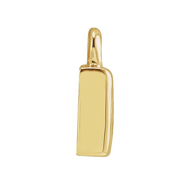 Petite Pavé® .03 CTW Natural Diamond Initial Dangle, 4 mm x 4.5 mm