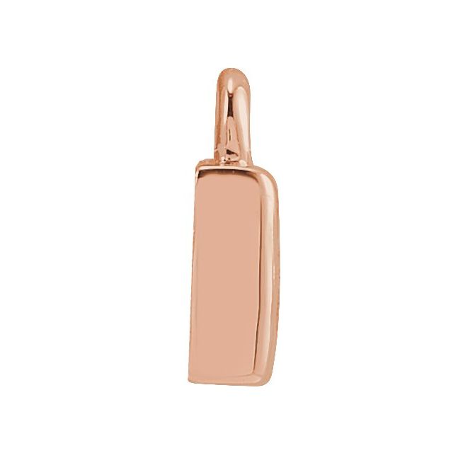 Petite Pavé® .03 CTW Natural Diamond Initial Dangle, 4 mm x 4.5 mm