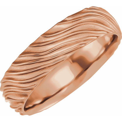 Textured Band, 6 mm, Style 4