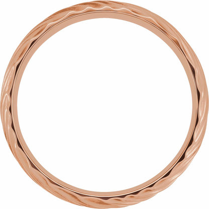Textured Band, 6 mm, Style 7