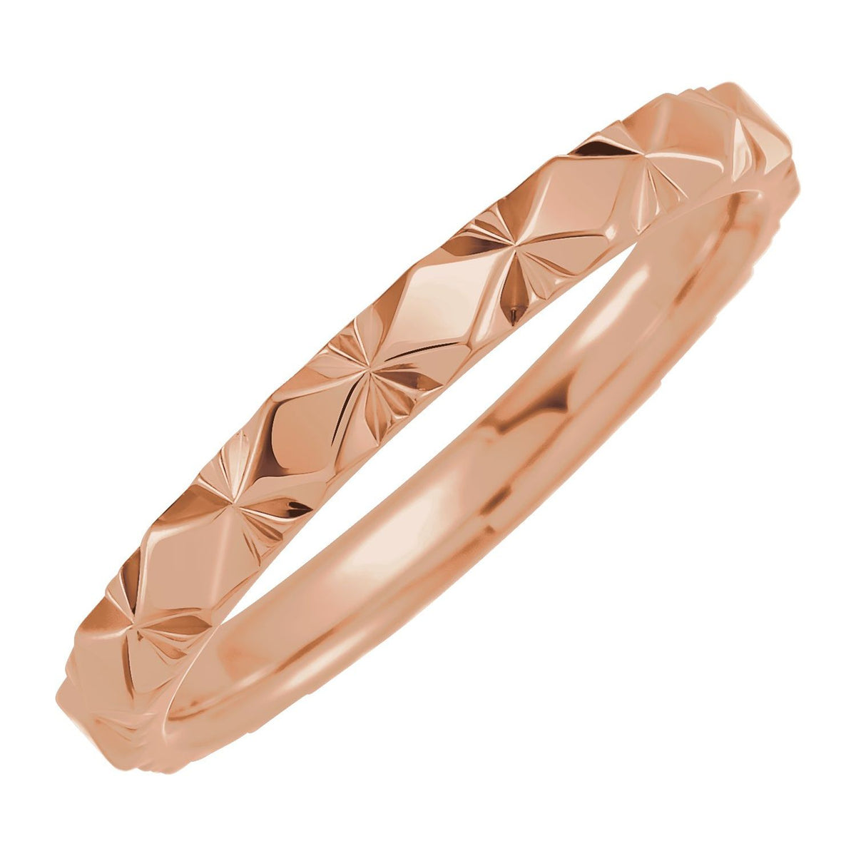 Diamond Faceted Band