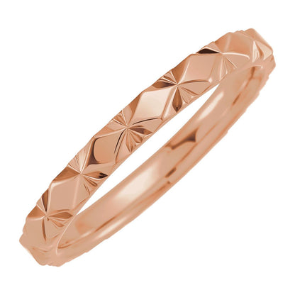 Diamond Faceted Band