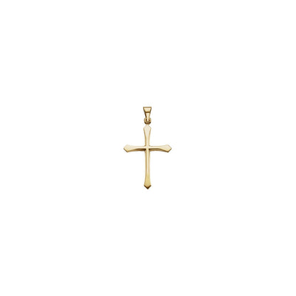 14K White Gold 28.5x21 mm Cross Pendant