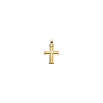 14K Yellow Gold 30x24 mm Cross Pendant