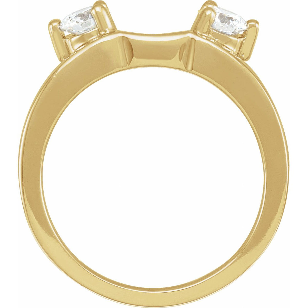 14K Yellow Gold 1/2 CTW Natural Diamond Wrap-Style Ring Enhancer, Style 2