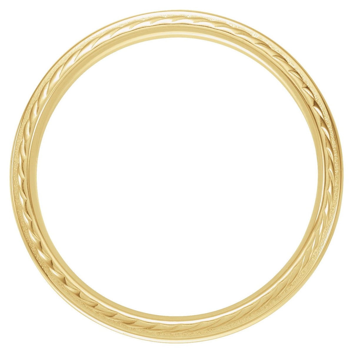 Rope Stepped-Edge Half Round Band