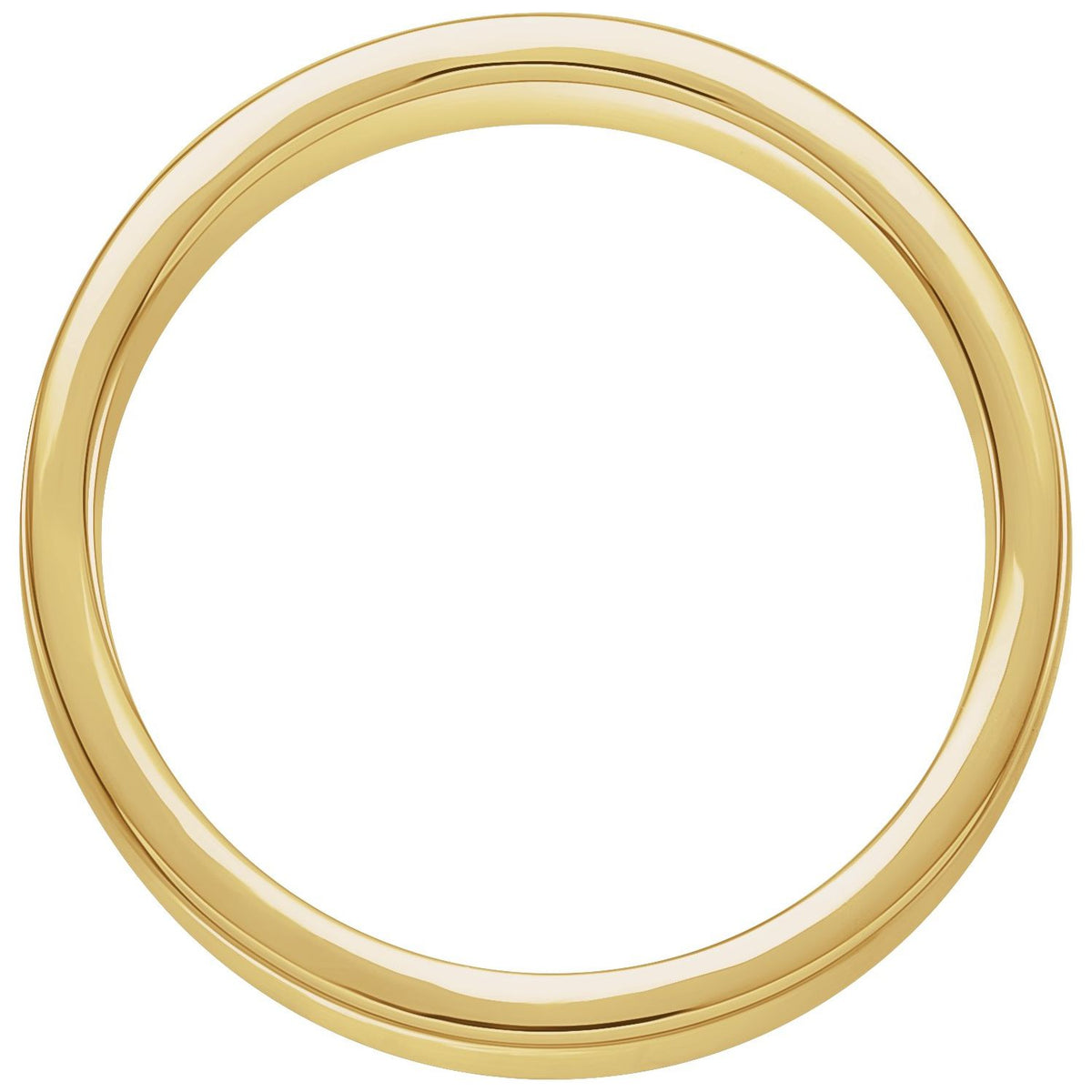 10K Yellow Gold Nugget Pattern Inlay Flat Band