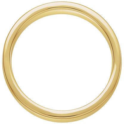 10K Yellow Gold Nugget Pattern Inlay Flat Band