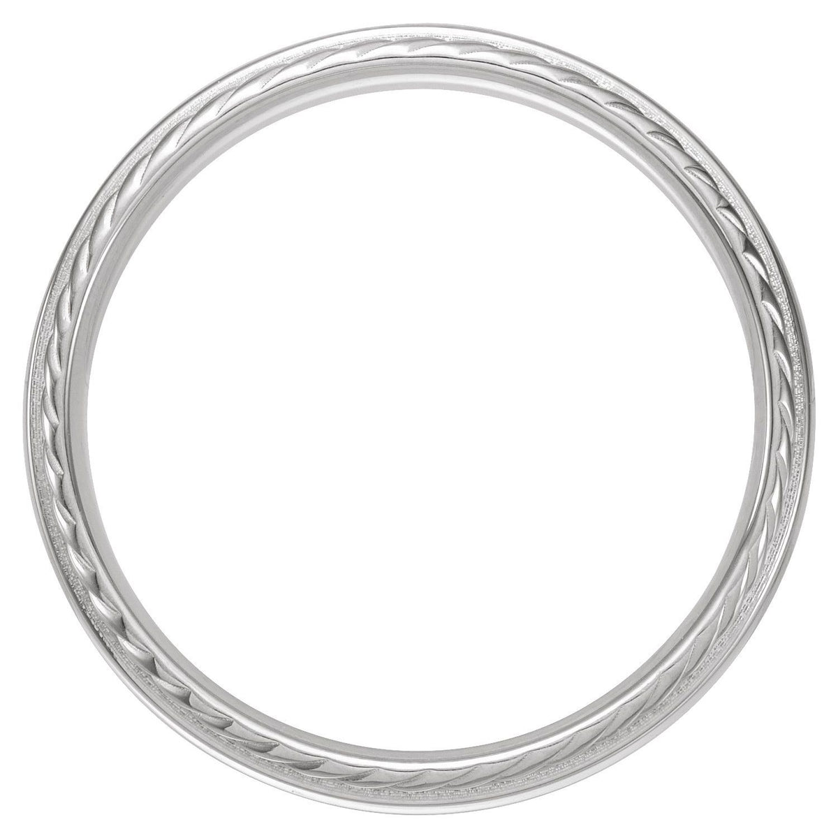Rope Stepped-Edge Half Round Band