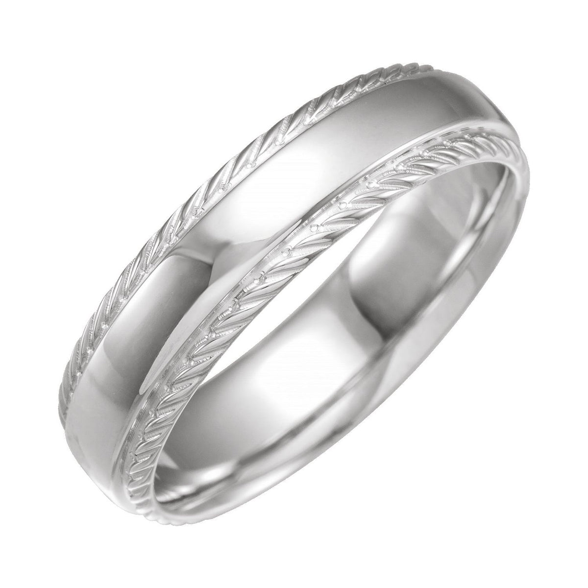 Rope Stepped-Edge Half Round Band