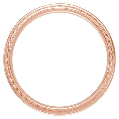 Rope Stepped-Edge Half Round Band