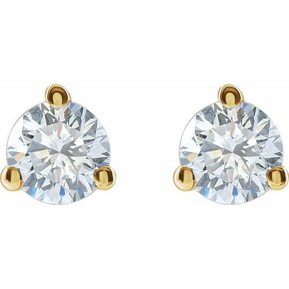 14K Yellow Gold 1/2 CTW Lab-Grown Diamond Stud Earrings - 14K Yellow Gold - View 2