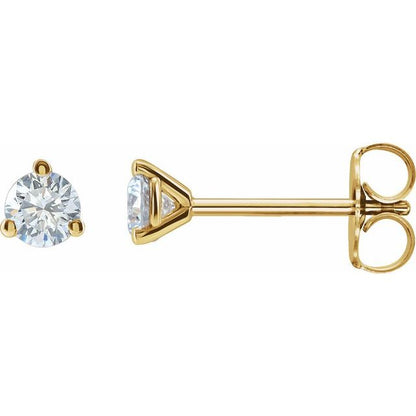 14K Yellow Gold 1/2 CTW Lab-Grown Diamond Stud Earrings - 14K Yellow Gold - View 1