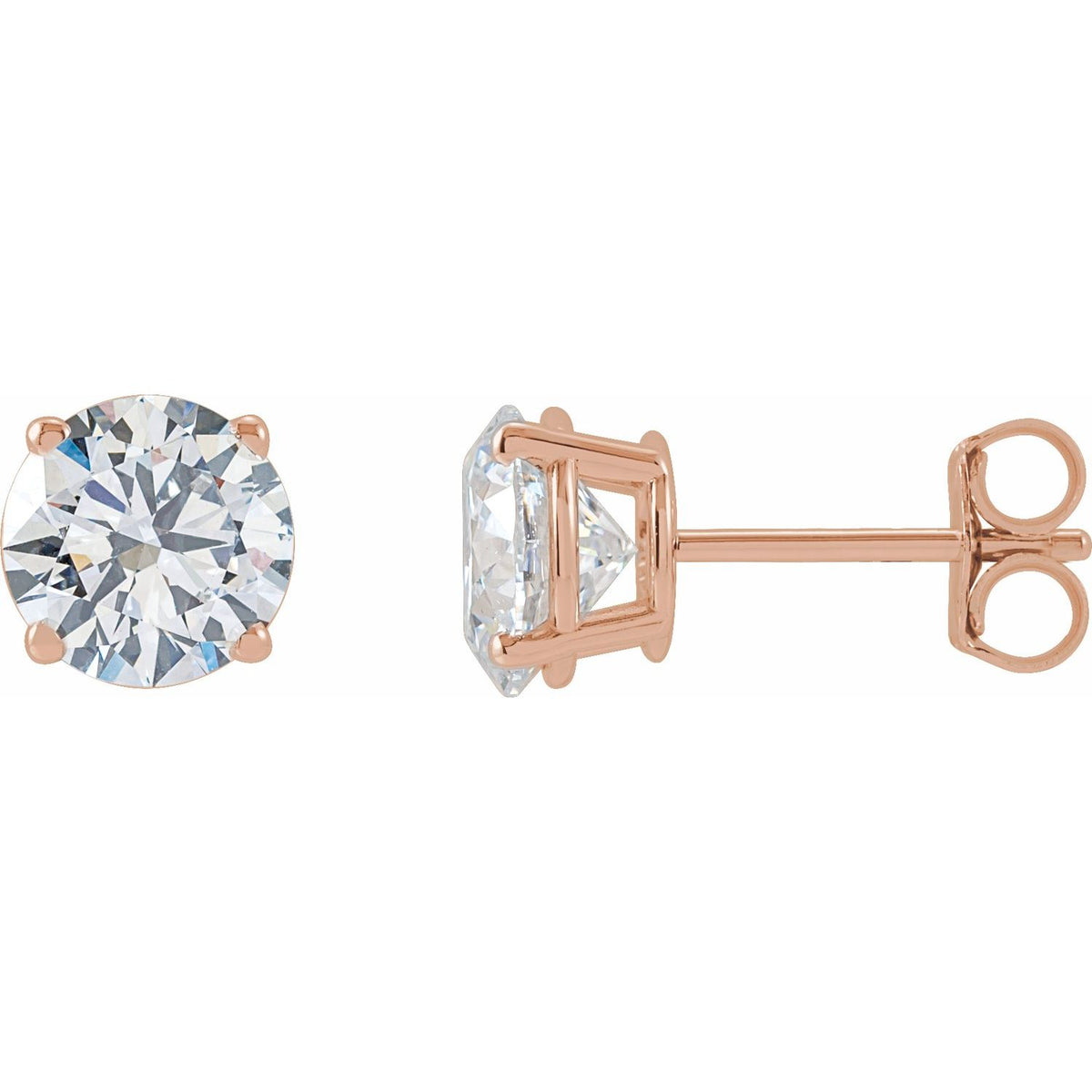 2 CTW Lab-Grown Diamond Earrings